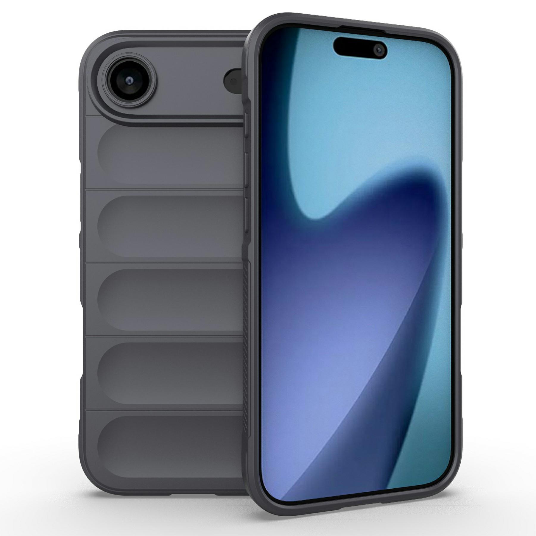 

For iPhone 17 Air Case Anti-Drop Soft TPU Rugged Phone Back Cover Dark Grey