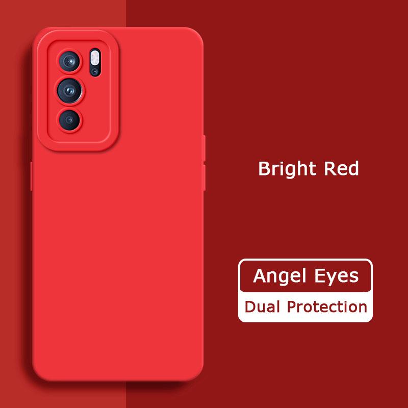 

Angel Eyes Square Liquid Silicone Back Cover для OPPO Reno 6 Pro Plus 5G Global Version Phone Case Reno6 6Pro Reno6Pro 360 Funda Reno6 Pro Plus 5G ярко-красный