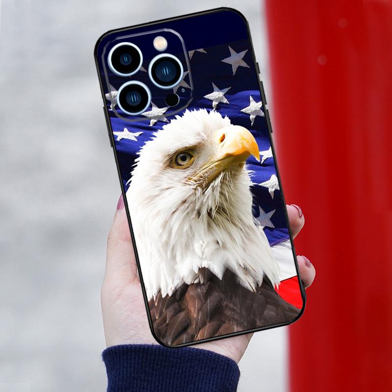 American Eagle Phone Case For iPhone 16 Pro 15 Pro 12 13 Mini 11 14 Pro Max XR 16 15 Plus 16e Cover Coque