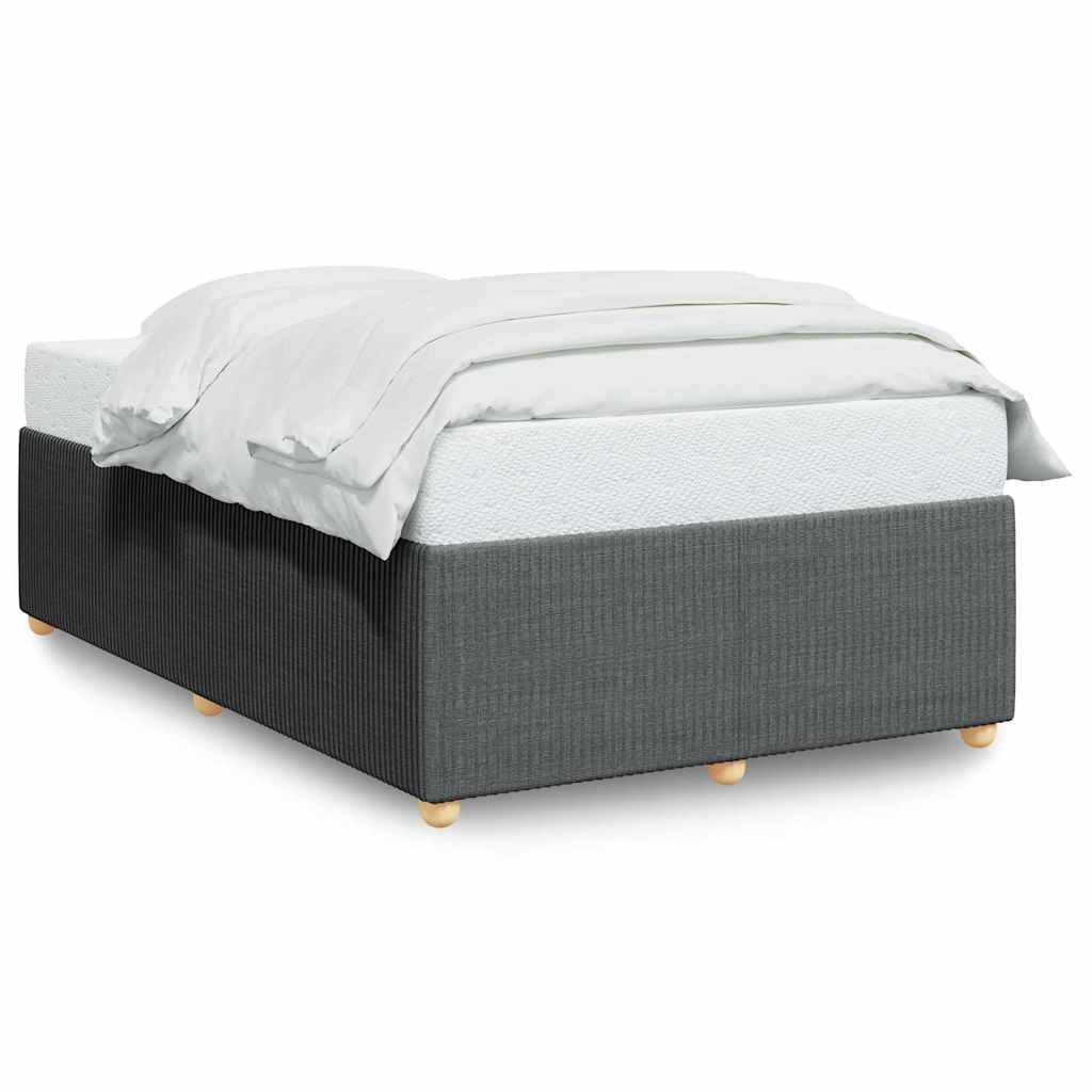 Bed Frame without Mattress Dark Grey 120 x 200 cm Fabric