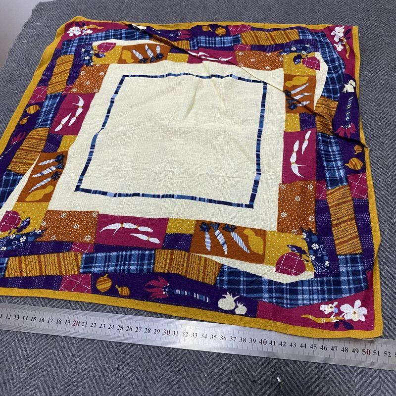 

Винтажный Сделано в Японии Старинный Квадратный Шарф Чистый Хлопок Впитывающий Пот Носовой Платок Женская Мода Ретро Искусство Цветочный Принт Шарф Головной Платок 5922