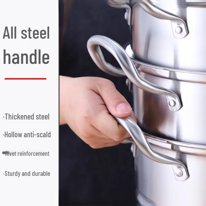 Sule 304 Rustfritt Stål 5-Etasjes Kommersiell Dampkoker, 32 cm