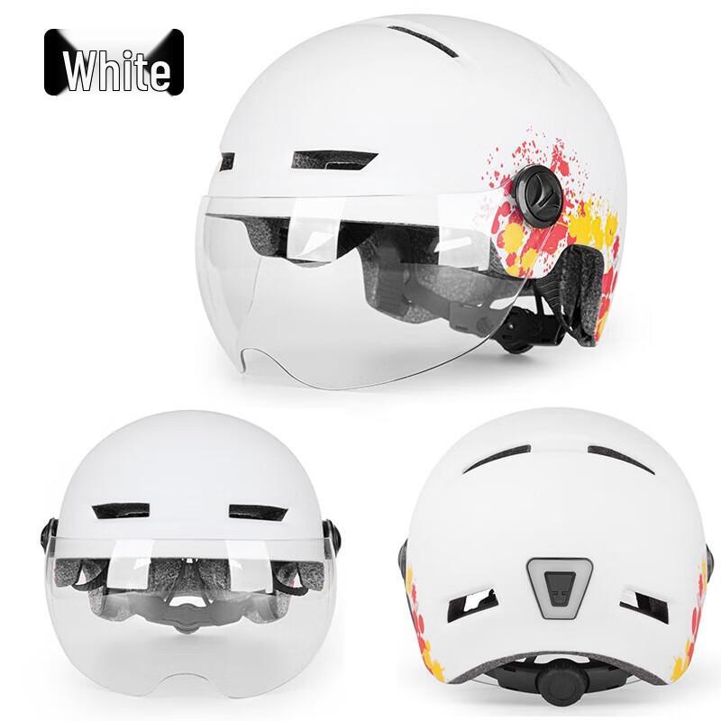 Lishi Integrated Bicycle Helmet with Goggles and Taillight One Size