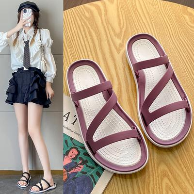 Z-strap Slippers for Women, Non-slip Outdoor Wear, Summer Beach Shoes, Soft-soled Sandals