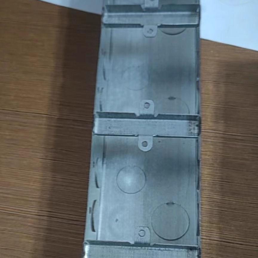 86 Type Thickened Square Steel Junction Box with External Ear, Concealed or Exposed Galvanized Base.