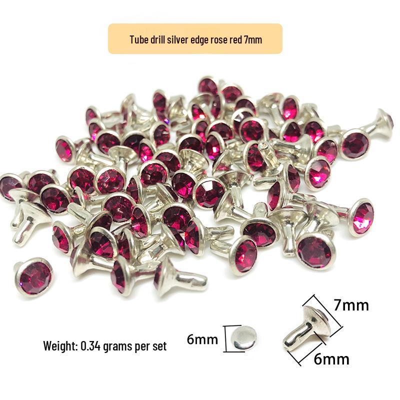 Spot Sale: Multi-Faceted Rivet with Rhinestones for Clothing, Bags, and Accessories - Pointed Bottom Glass Crystal Decor