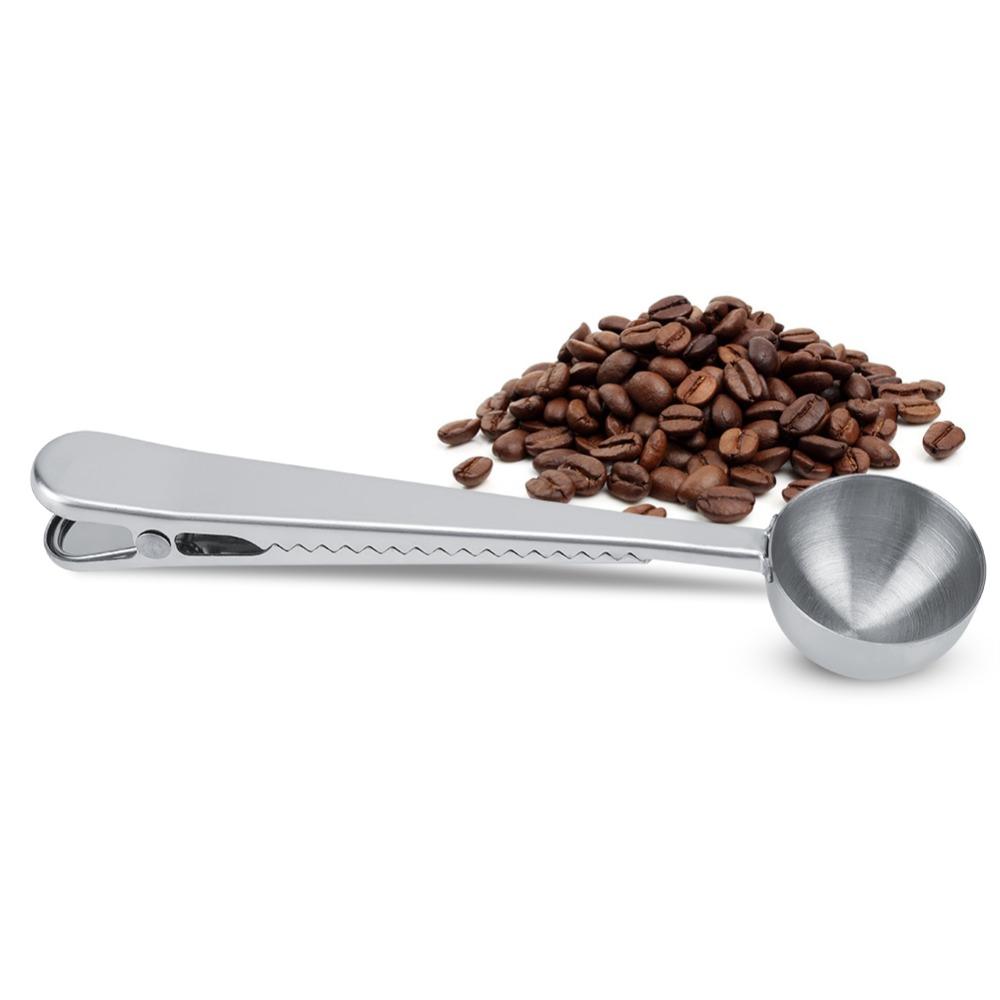 Colorful Bag Clip Rustless Steel Sealing Clip Solid Metering Spoon Bean Scooping