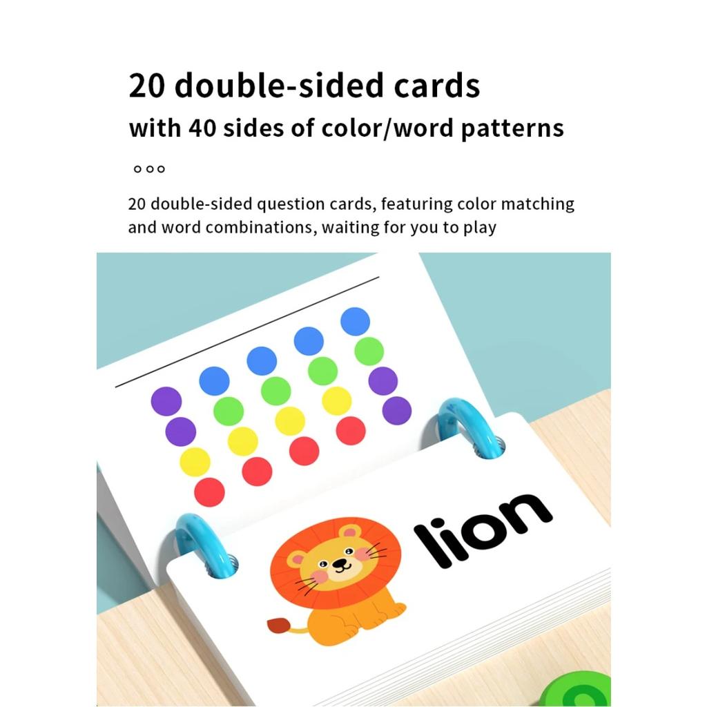 Baby Color Math Toy Double Side Color Matching Spell Words Children Early Educational Wooden Toy Baby Monterssori Preschool Toy