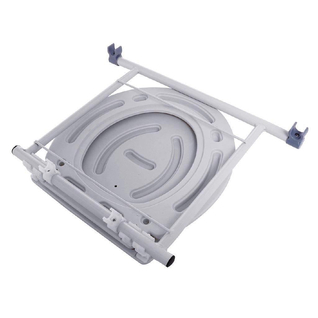 Toilet Foldable Adjustable Commode Chair Closestool Chamber Pot For Elderly Men Silver Stainless Steel Portable Potty Chair