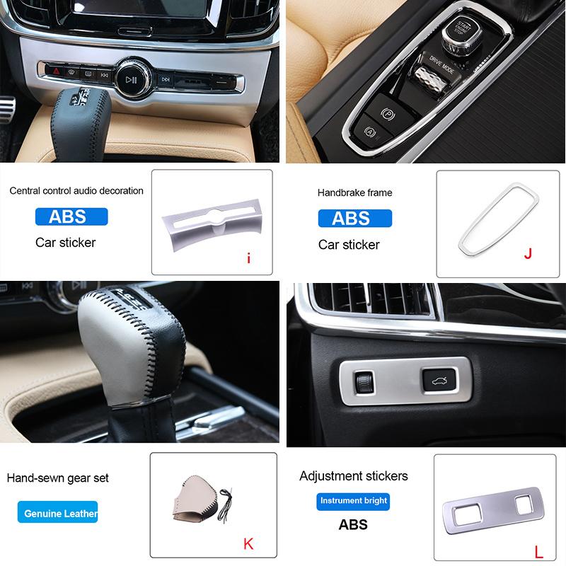Autoaufkleber ABS für VOLVO xc60 Zubehör 2018 Auto Dekorationsaufkleber Innenraumleiste