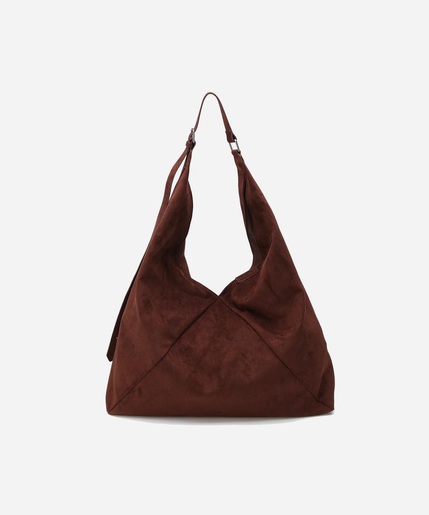 Salt And Chocolate Mare Suede Maxi Shoulder Bag 452531001 (Brown)