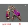 Temperament Zircon Earrings, Ruby Flowers, Multi-Layer Retro Simplicity, Ear Buckles