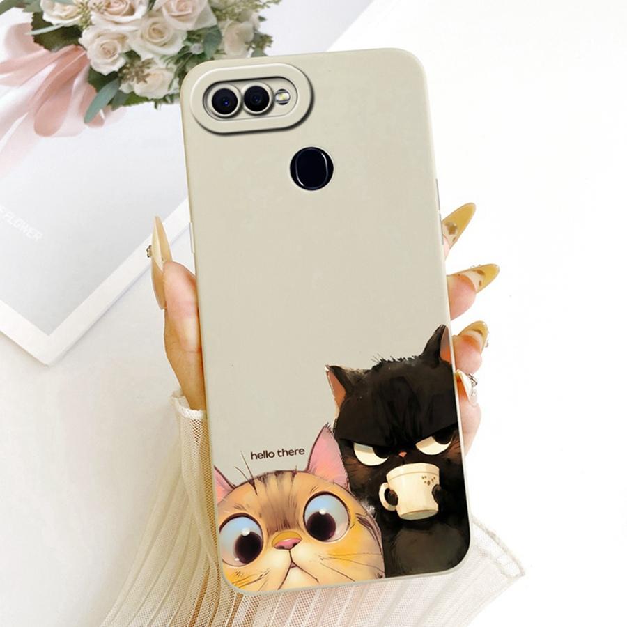 For OPPO F9 F 9 Pro Case Cute Rabbit Painted Soft Back Cover for OPPOF9 F 9 Cases CPH1823 CPH1881 Silicone Bumper Shell