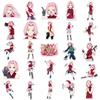 Cherry Blossom Naruto Anime Stickers - 50 Sheets for Journals or Decor.