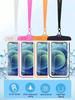 1PC Transparent Waterproof Phone Pouch, Universal Touchable Dry Bag for Swimming Beach, PVC Sealed Phone Case