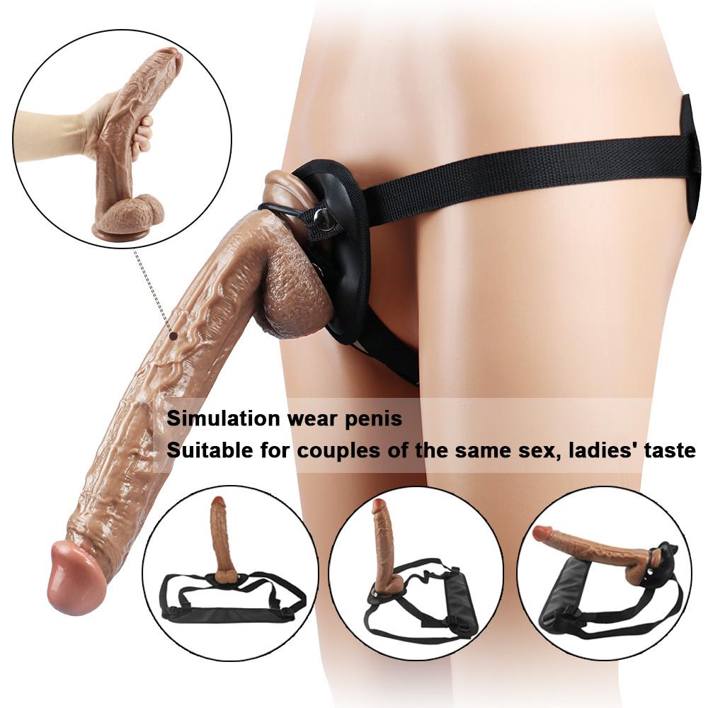 Adult Supplies Sex Toy Wearable Dildo Realistic Sex Toy For Lesbian Women Couples Dildo Strap On Penis Suction Cup Anal Plug
