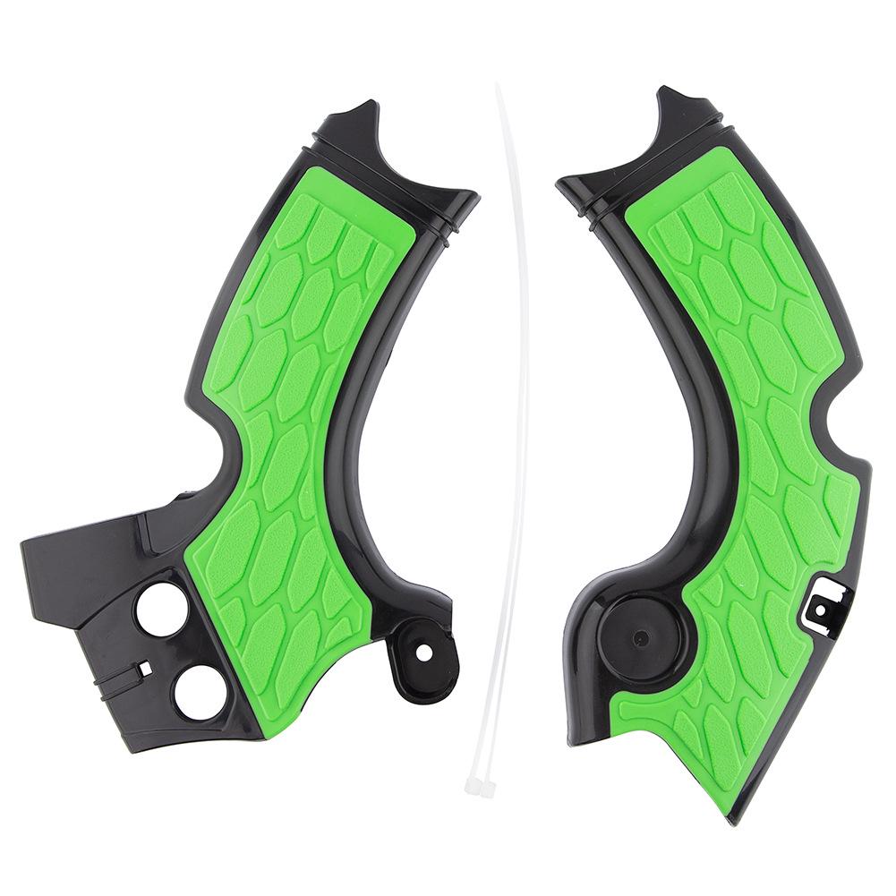 Kawasaki KX250F/KX250 Off-road Frame Guards 2015-2020 чёрный/зелёный