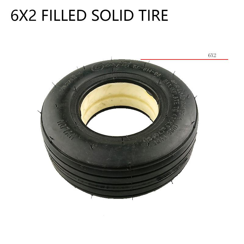 6X2 Dolgu Lastikler 6 İnç Scooter Lastiği İç Lastik Seti 150x50 Elektrikli Scooter Tekerlekli Sandalye Kamyonet Elektrikli Scooter F0 Pnömatik Lastikler