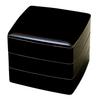Wakaizumi Lacquerware Jubako with Red Lacquer and Gold 3-Tiered Box, D.X6.5, Rims, H-150-16-A