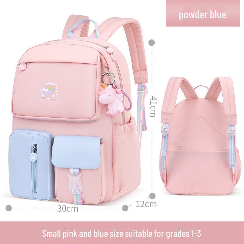 Sac à dos léger avec support dorsal pour filles en 1ère, 3ème et 6ème année