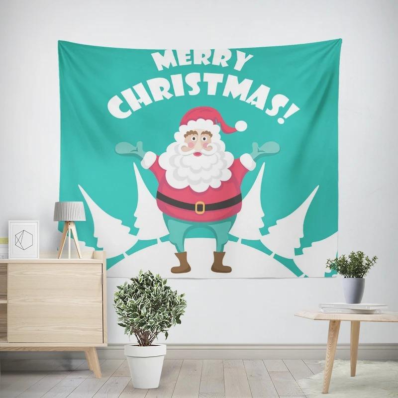 New Year Christmas White Bear Pattern Living Room Bedroom Decorative Tapestry