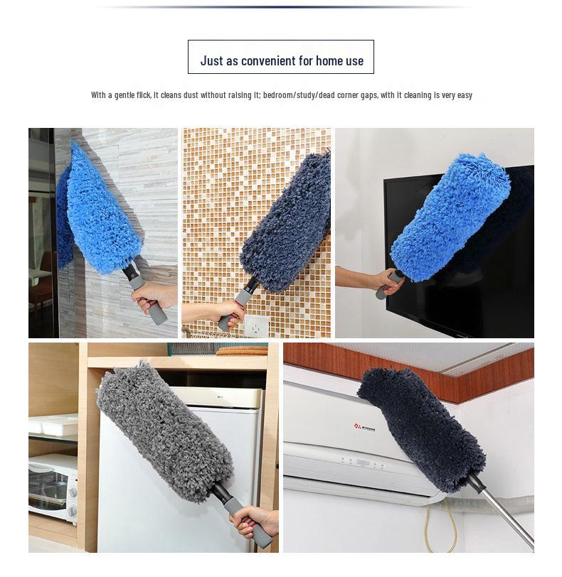 Telescopic Long Handle Car Wash Mop and Fiber Duster Brush