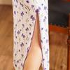 2024 Spring/Summer Elegant Retro Double-Layer Silk & Linen Short-Sleeve Cheongsam Dress