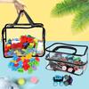Transparent PVC Storage Bags Reusable Large Toy Building Blocks Travel Cosmetics Craft Supply Handbag Container with Zipper