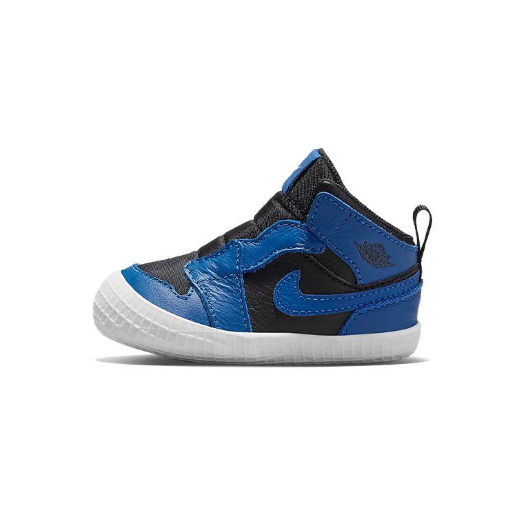 Air Jordan 1 Crib Bootie Dark Marina Blue Baby Sneakers White Black AT3745-404