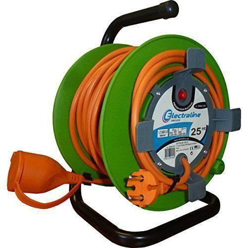 Enrouleur de jardin - ELECTRALINE - 20866149F - 25 m - Disjoncteur thermique - Portable