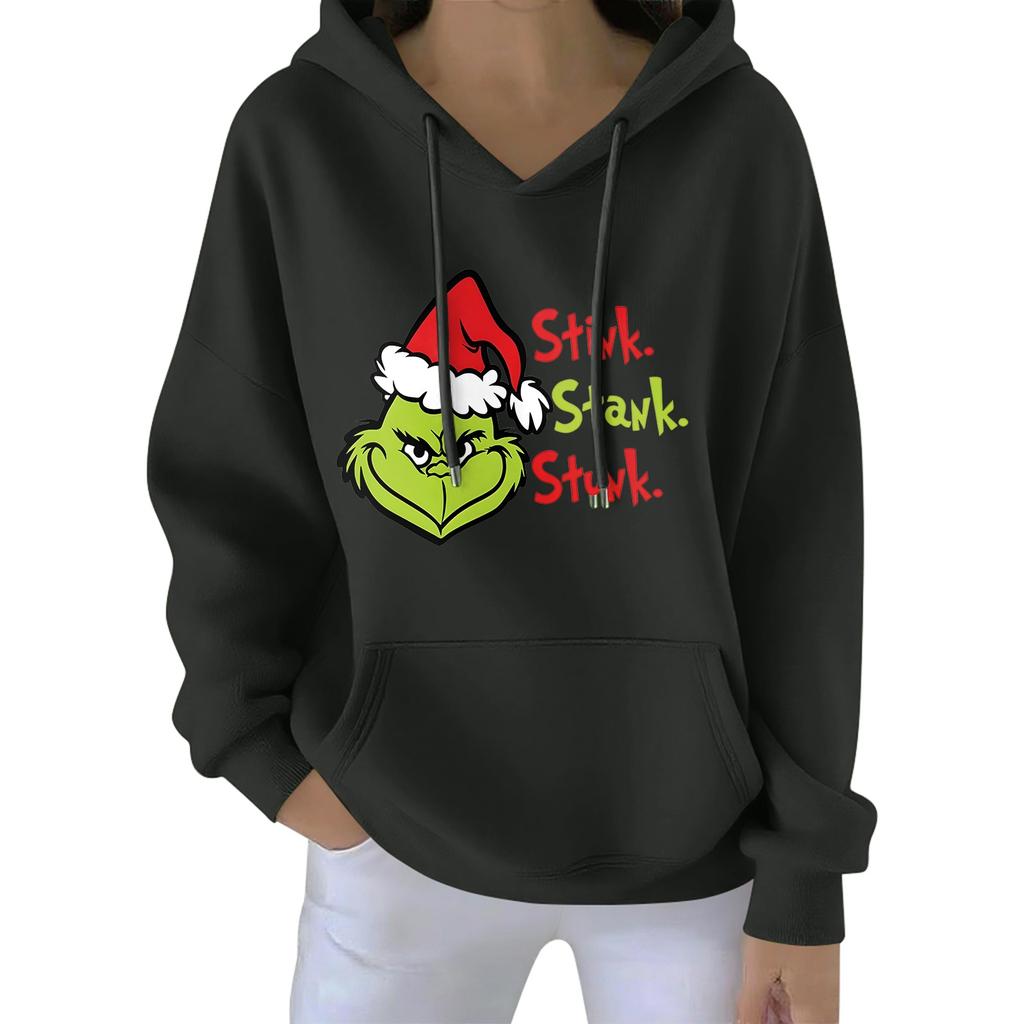 Women's Christmas  Hoodie Funny Cute Christmas Holiday Sweatshirt Pullover