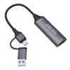 Video Capture Card 4K HD to USB C and A Low Latency USB 3.0 Sound Video Capture Card for Streaming Conference Teaching