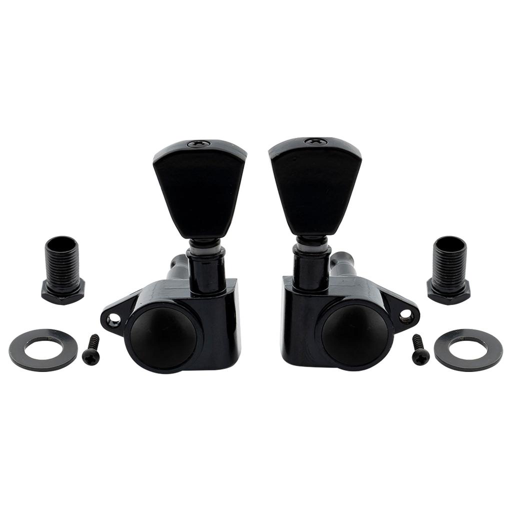 Musiclily Economy Sealed Tuner Set for Epiphone Les Paul Guitars with Black Keystone Buttons 3-in-1 Roto-Style SG/ES