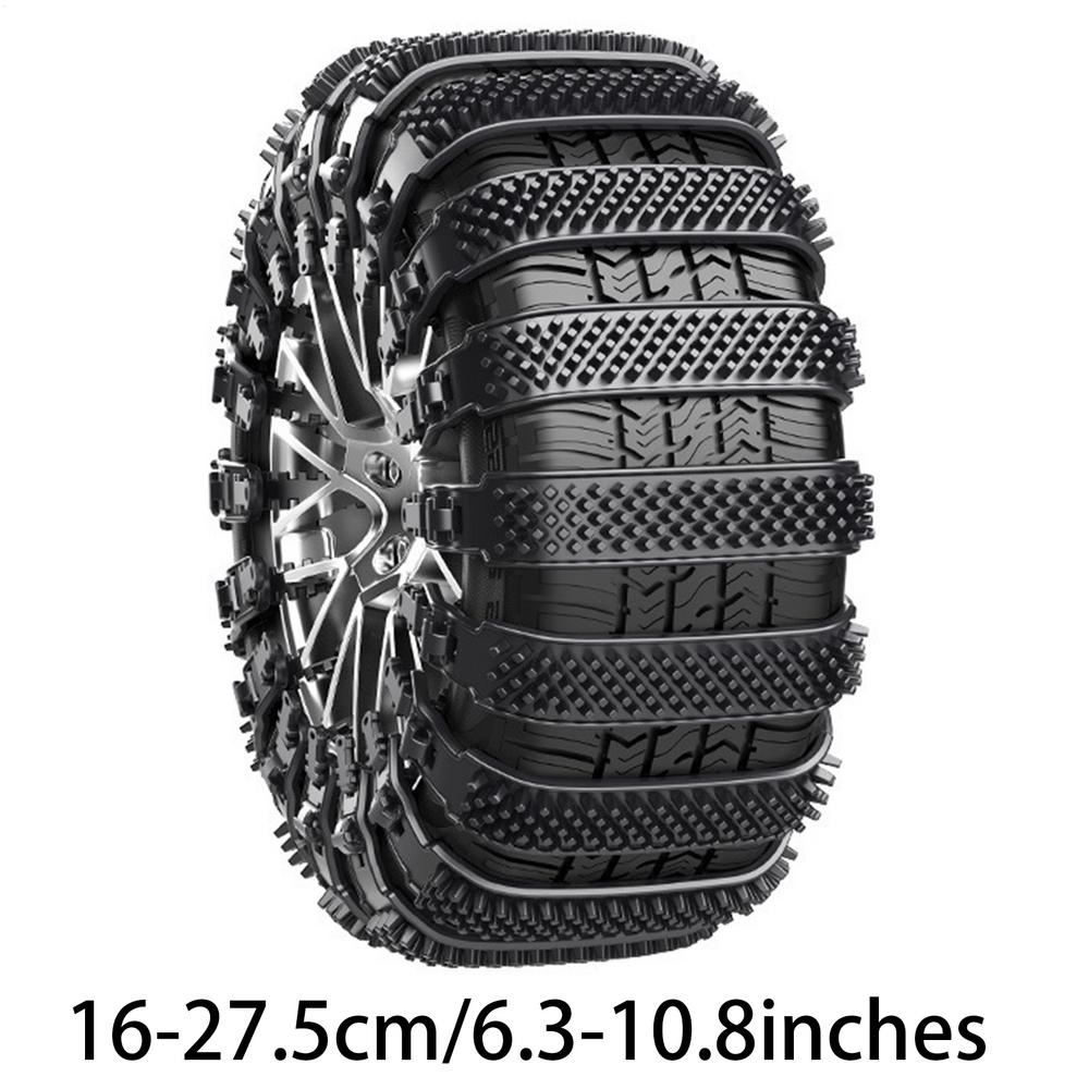 

10PCS TPU Car Tire Chains Winter Snow Anti-Skid Tyre Cable Ties Heavy-Duty Wheel Ties Belts Tire Chains For Pickup Trucks SUV чёрный