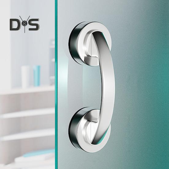 Glass Door Handle 10kg Load-capacity Secure Grip Simple Installation Universal Suction Cup Bathroom Sliding Door Handle