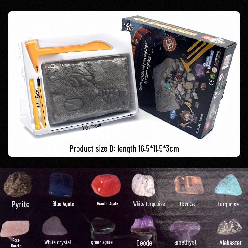 Dinosaur Fossil & Gem Excavation DIY Kit – Educational Archaeological Toy for Kids