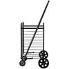 Shopping Cart, Folding Grocery Utility Cart with Swivel Wheels, 40.8 kg Large Load Capacity, Heavy Duty Rolling Laundry Basket Butler for Laundry,