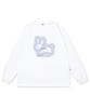 ESCAPEFROM Lavender Spray Rabbit Print Long Sleeve White
