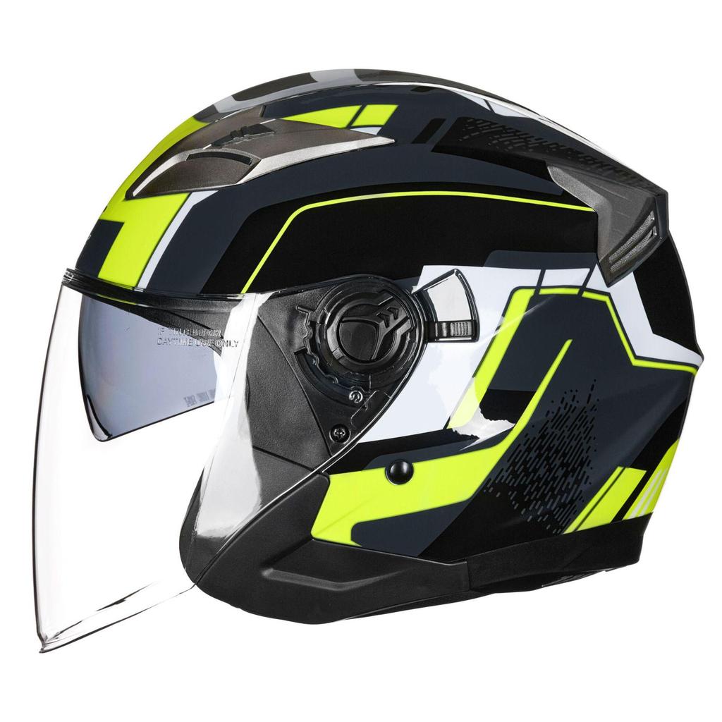 GXT708 Electric Scooter Helmet with Double Visor for Men & Women - All-Season Safety Half Helmet
