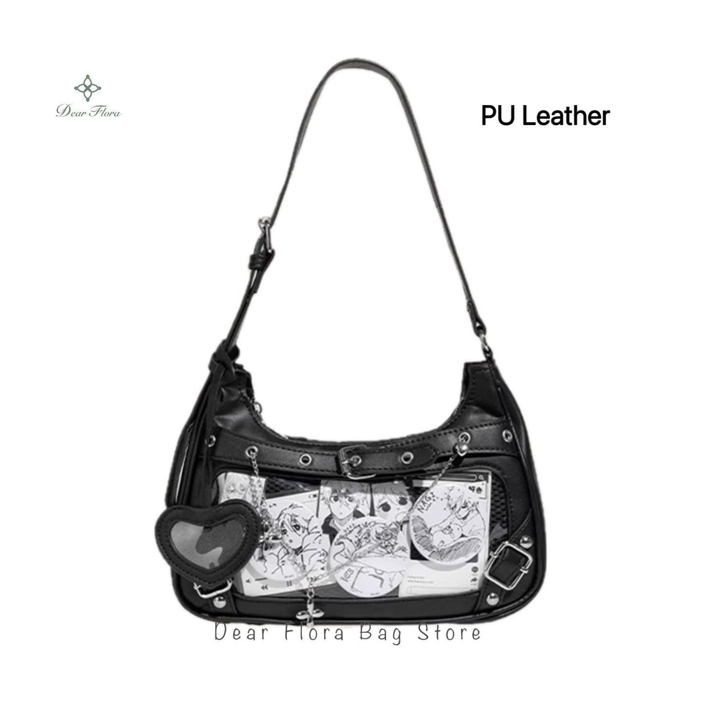 

Y2k Cute Women Underarm Bag Fashion Sweet Ita Bag Lolita Girls Transparent Pocke DIY Display Shoulder Bag Fashion Handbag Purses