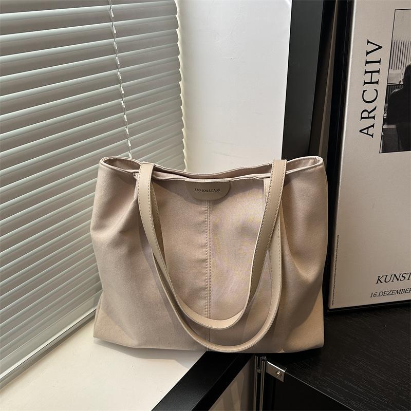 Korean Canvas Shoulder Shopper Bag for Women 2025 Zipper Large Woman Tote Bookbag Fashion Brand Female Handbags Student Purses