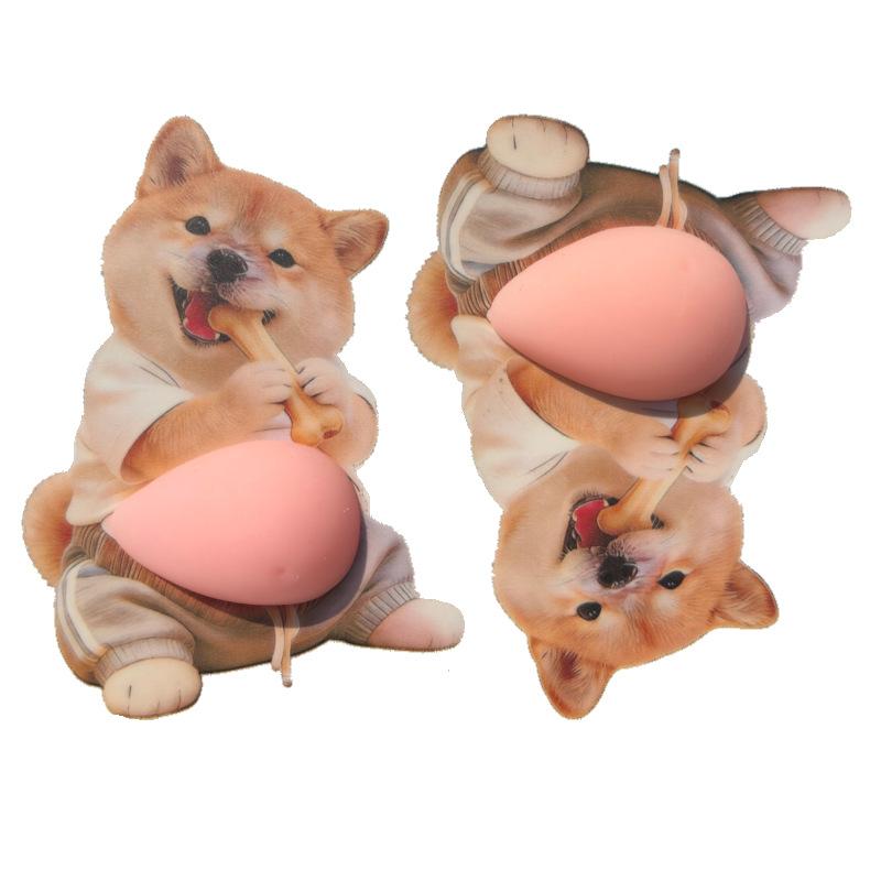 1/2Pcs Cute 3D Squeezable Soft Belly Dog Cat Stickers DIY Relieve Stress Mobile Phone Laptop Decoration Decal Home Decor