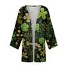 Women's Casual Fashion Caot Printed Lightweight Medium Length Jacket Cardigan