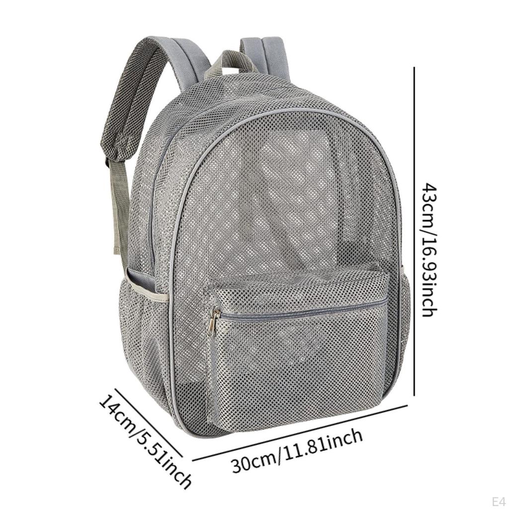 Mesh Backpack Beach Stylish Lightweight Rucksack Multifunctional Gym Bag Sports for