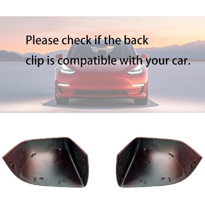 Compatible with Tesla Model Y Side Mirror Cover Replacement 2024, Left & Right Side Rearview Mirror Cover Cap for Model Y Accessories(red)