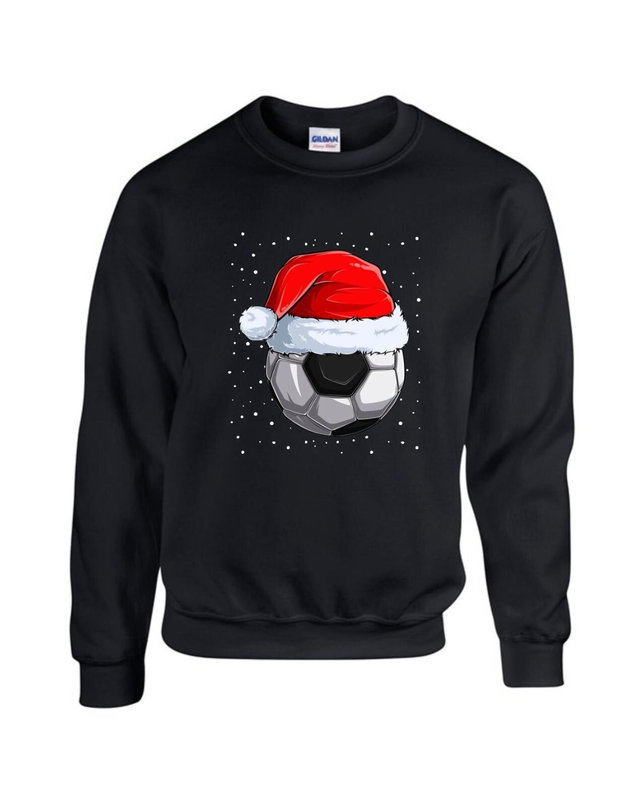 

Football Christmas Sweatshirt, Soccer Santa Footballer Ugly Xmas T-Shirt Unisex T-Shirt S