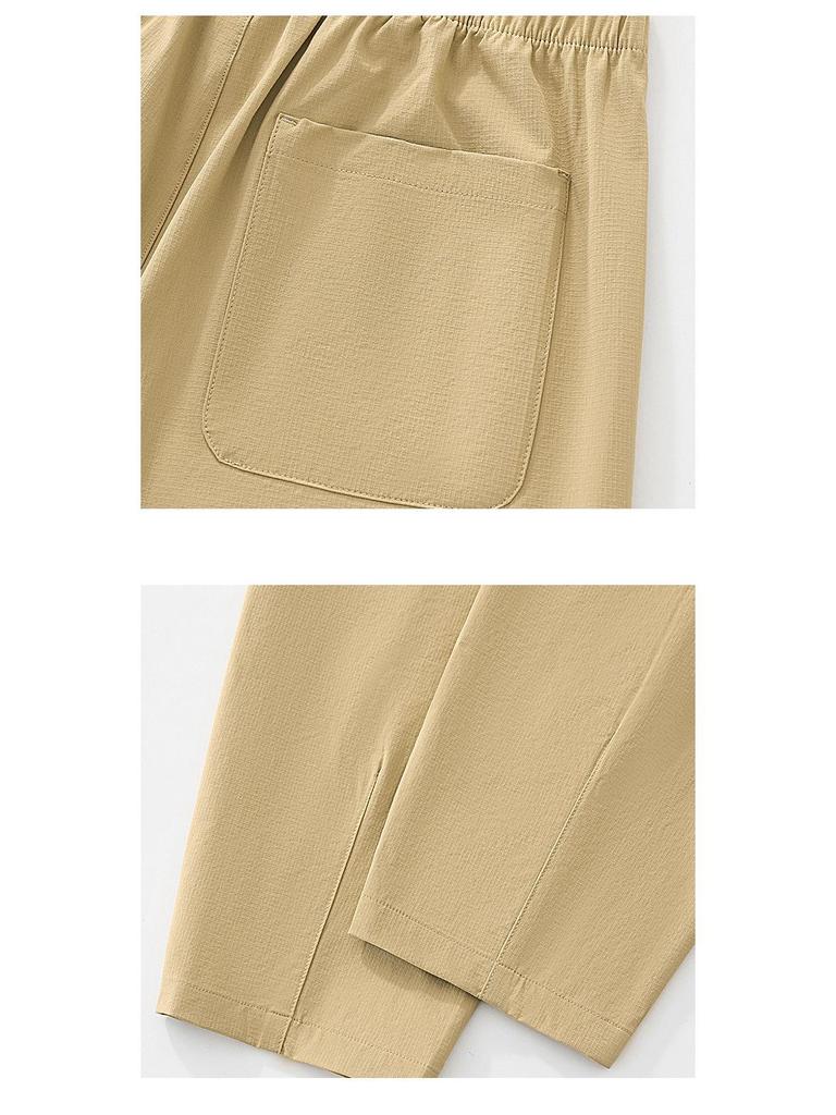 2026 GAGN Women's Casual Cropped Harem Pants: High-Waist, Slimming, Versatile, and Lightweight Nine-Point Design for Summer.