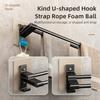Bathroom Towel Rack Without Drilling Space Aluminum Shower Towel Holder Self-Adhesive Double Rod Towel Bar Bathroom Organizer