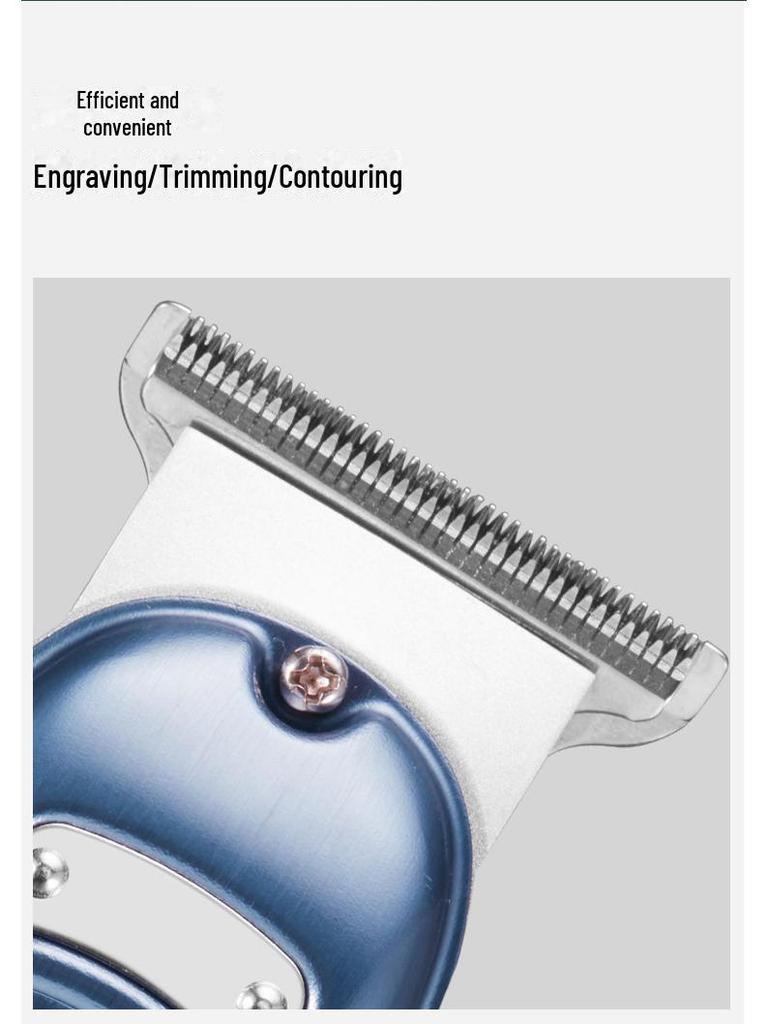 All-Metal Rechargeable Electric Hair Clipper with LCD Display