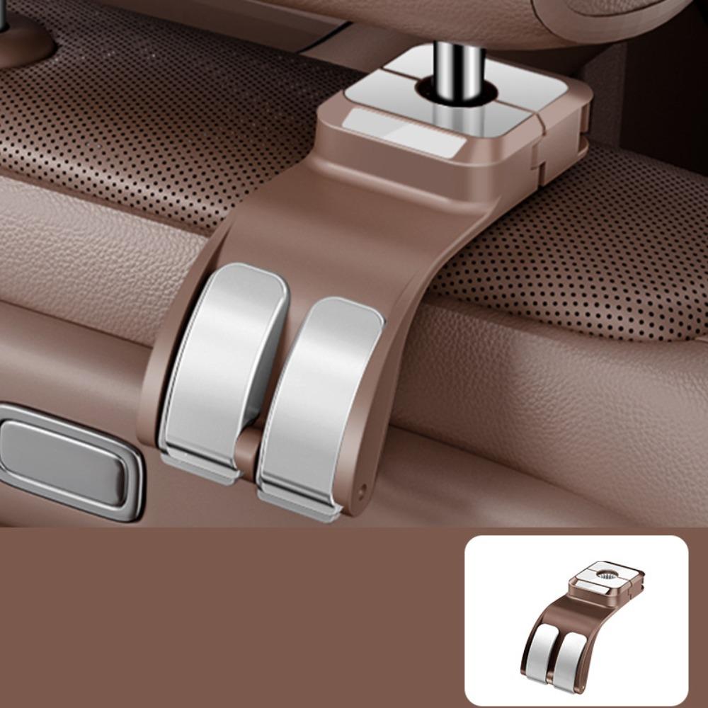 Foldable Auto Seat Headrest Hooks Stretchable Auto Fastener Hooks Handbag коричневый